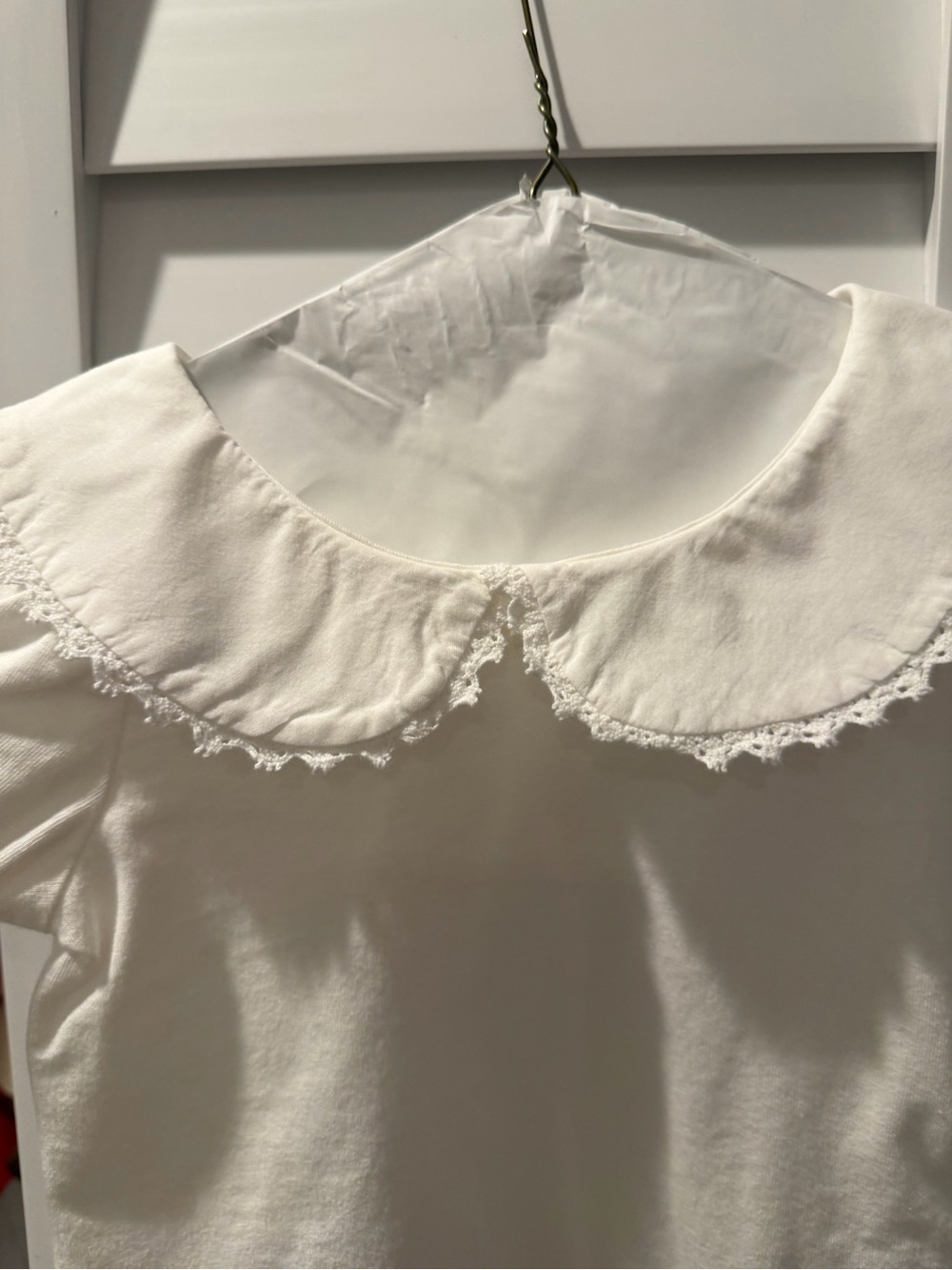 Janie and Jack White Scalloped Peter Pan Collar Tee - Picture 3 of 4